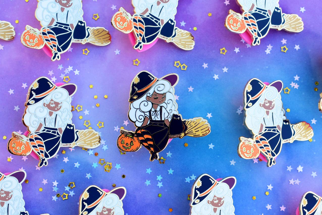 “Black Girl Magic” Witch Enamel Pin