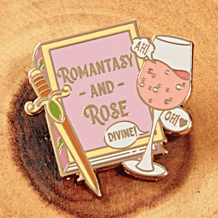 "Romantasy and Rose" Bookish Enamel Pin