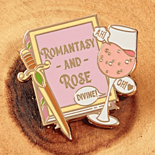 "Romantasy and Rose" Bookish Enamel Pin
