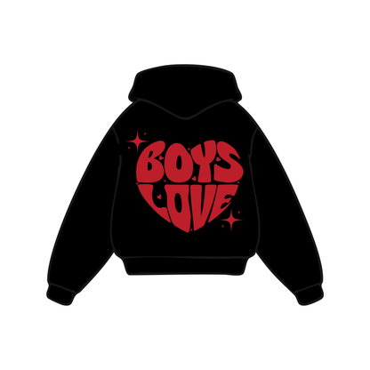 Hoodie | Boys Love - BLK/RD