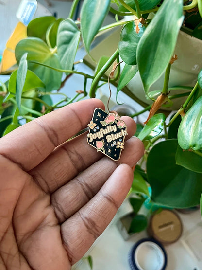 Joyfully Black Lapel Pin