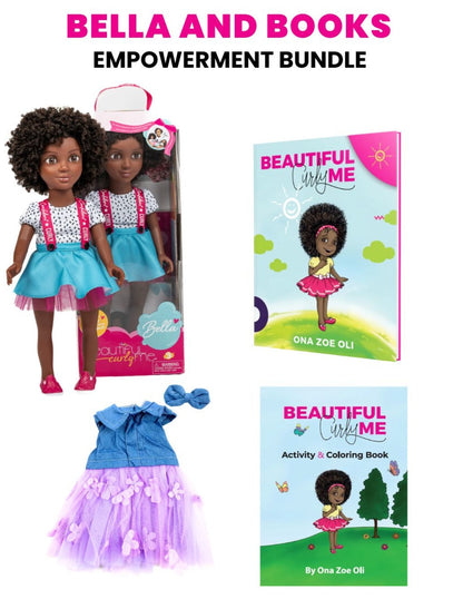Bella 18-Inch Doll with Washable Natural Curly Hair