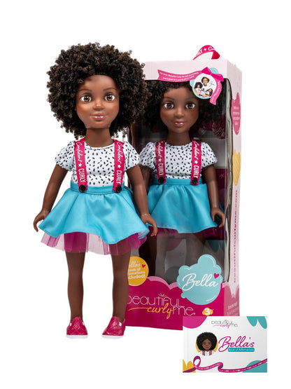 Bella 18-Inch Doll with Washable Natural Curly Hair
