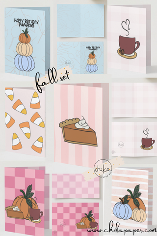 Fall Greeting Card Set