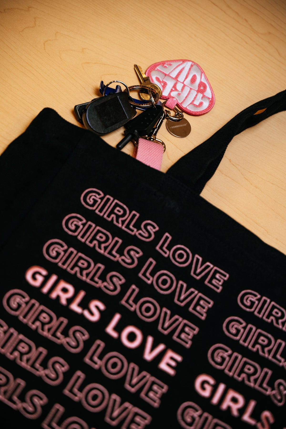 Tote Bag | Girls Love - BLK/PK