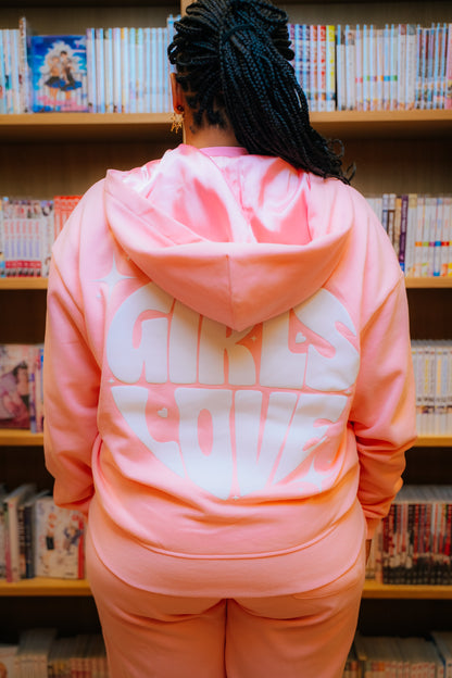 Hoodie | Girls Love - PK/WH