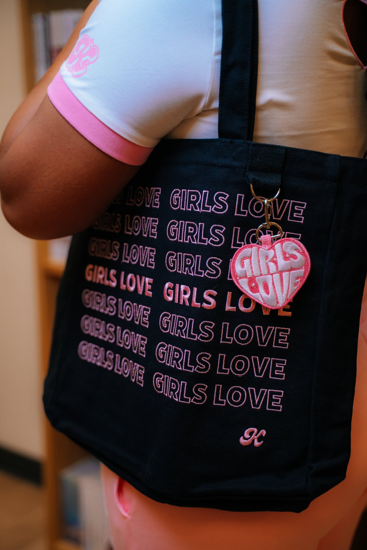Tote Bag | Girls Love - BLK/PK