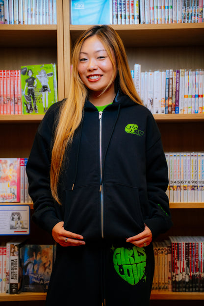 Hoodie | Girls Love - BLK/GR