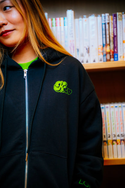Hoodie | Girls Love - BLK/GR