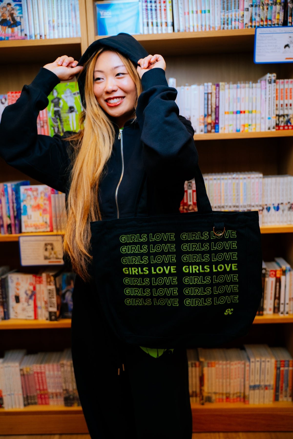 Tote Bag | Girls Love - BLK/GR