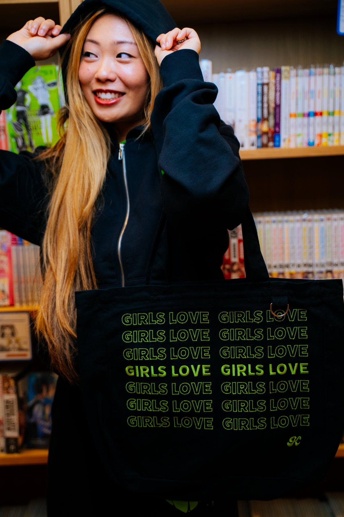 Tote Bag | Girls Love - BLK/GR
