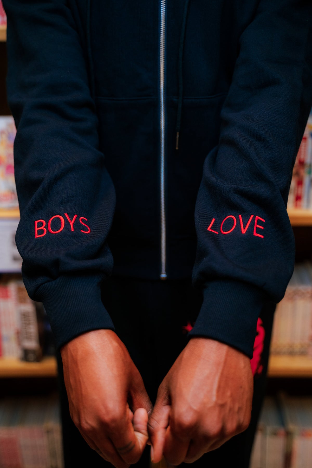 Hoodie | Boys Love - BLK/RD