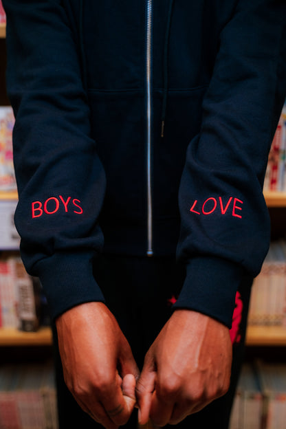Hoodie | Boys Love - BLK/RD