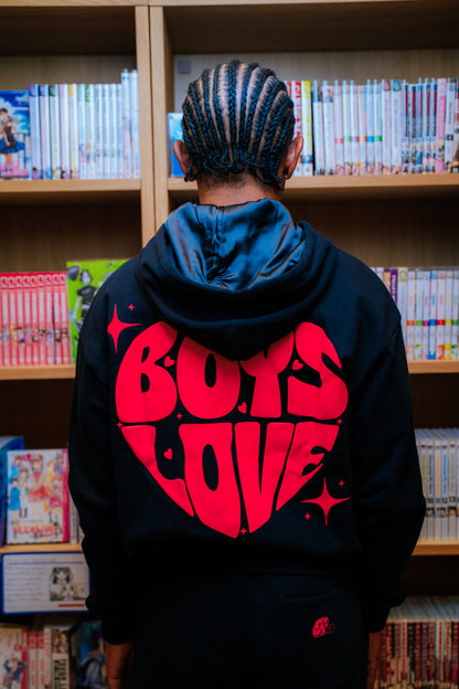 Hoodie | Boys Love - BLK/RD