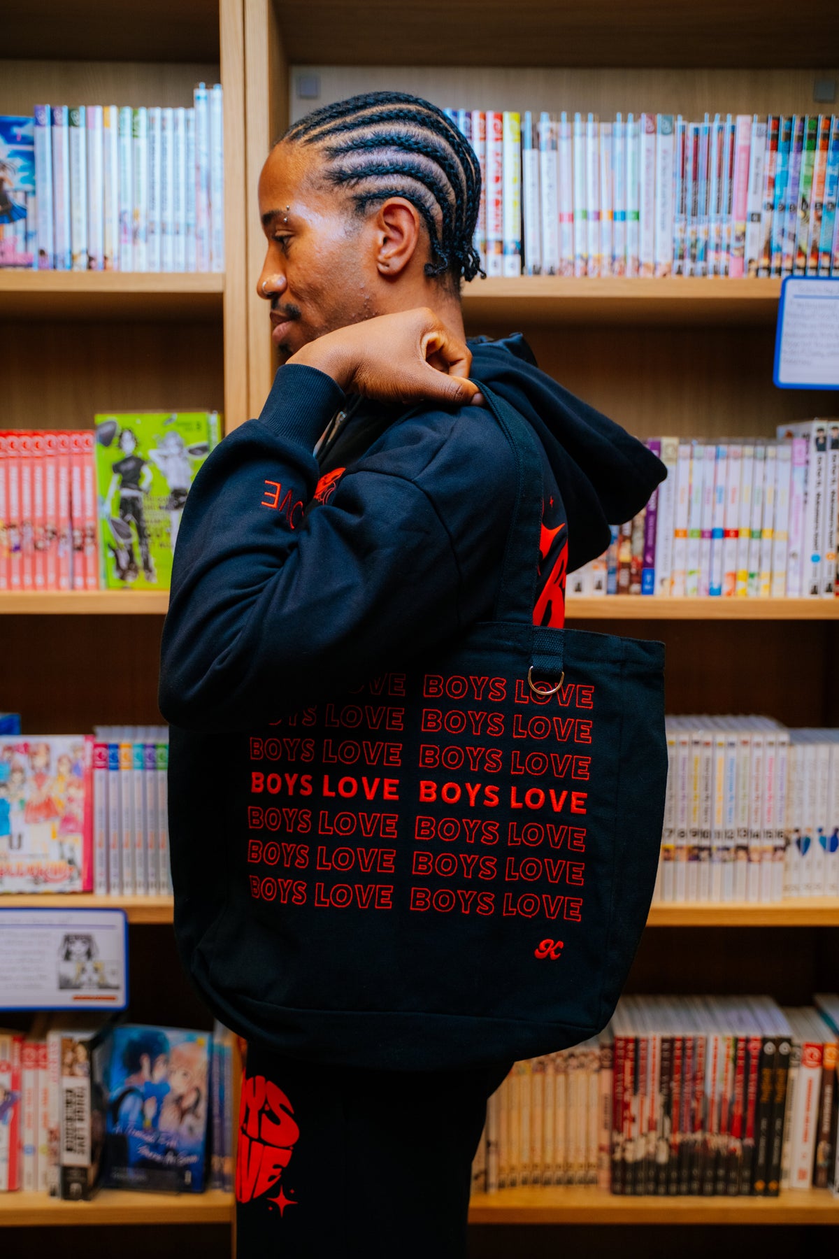 Tote Bag | Boys Love - BLK/RD