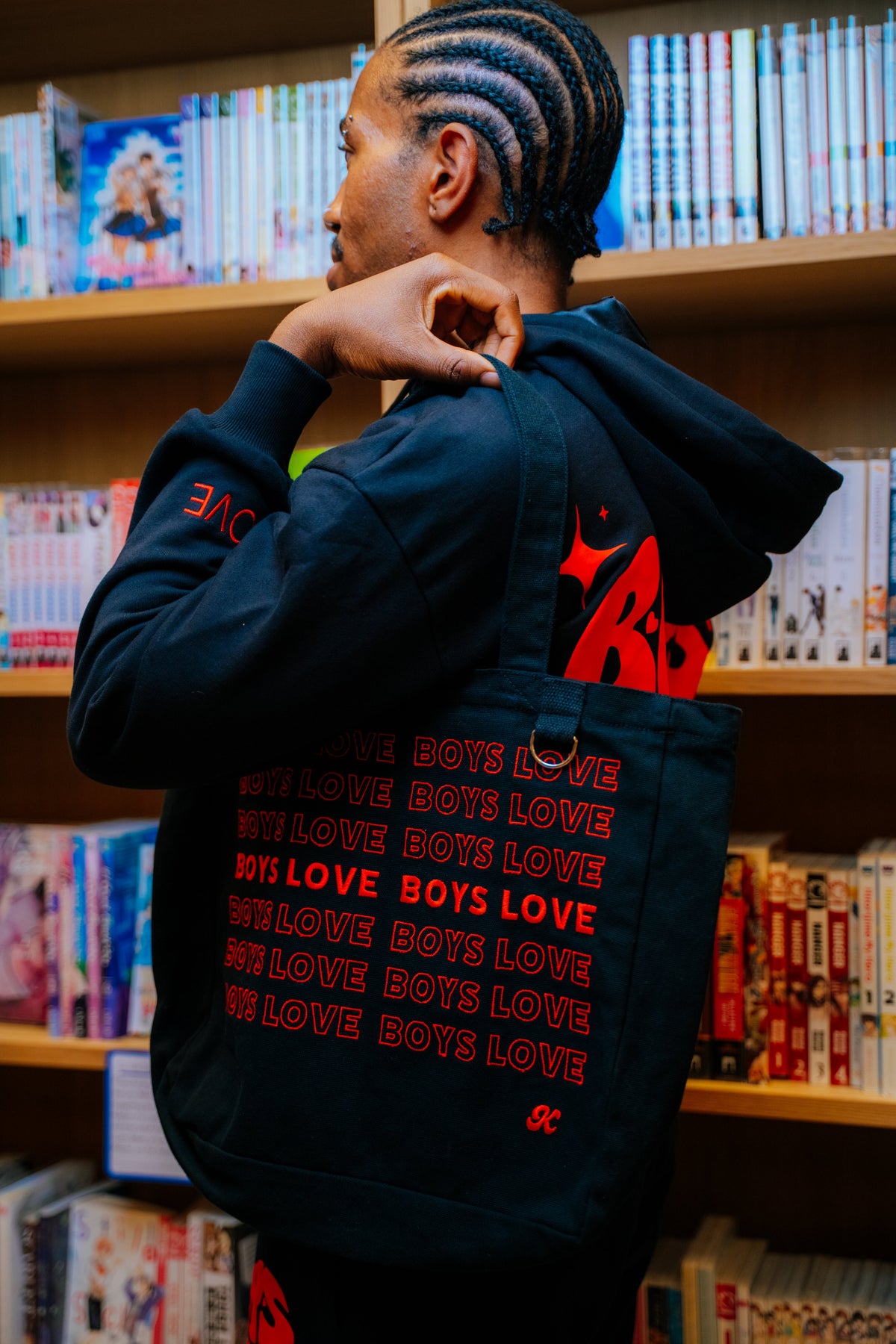 Tote Bag | Boys Love - BLK/RD