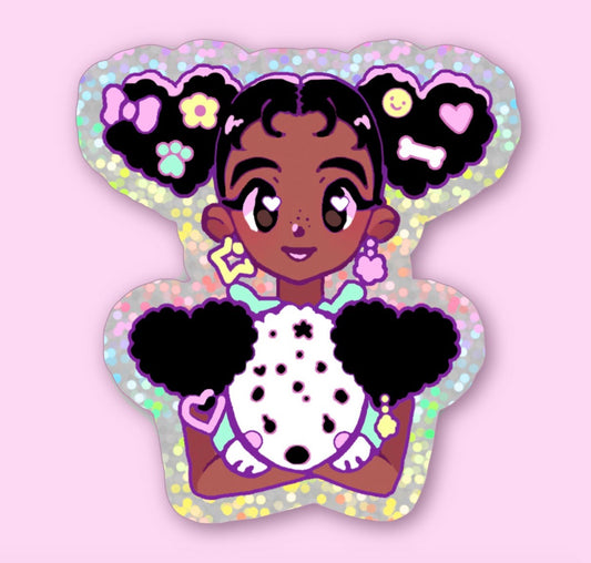 “Dollie” Glitter Holo Sticker