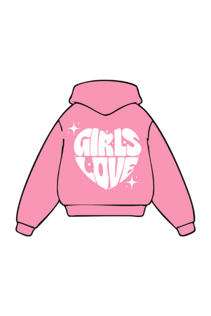 Hoodie | Girls Love - PK/WH