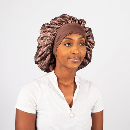 Tie Bonnet | Brown Paisley