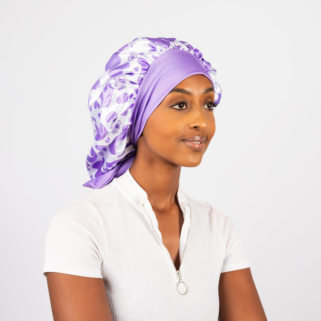 Tie Bonnet | Purple Cow