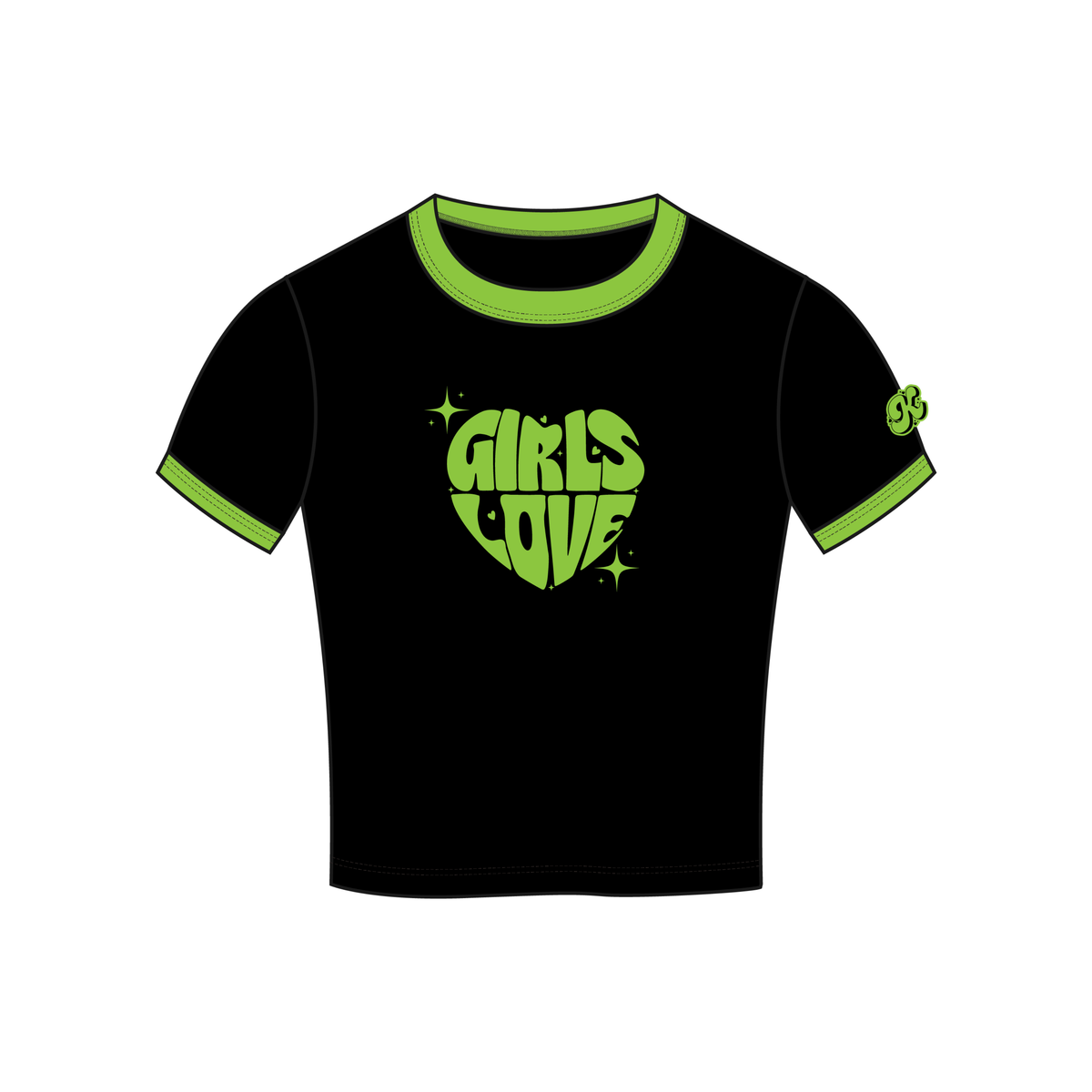 Tee | Girls Love - BLK/GR