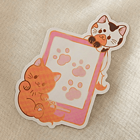 "Kitties and Kindles" Bookish Sticker