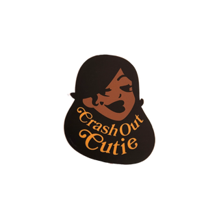 Crash Out Cutie Vinyl Sticker, 3x3 Permanent