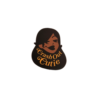Crash Out Cutie Vinyl Sticker, 3x3 Permanent
