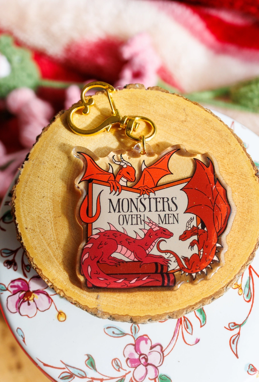 "Monsters Over Men" Bookish Keychain & EReader Charm