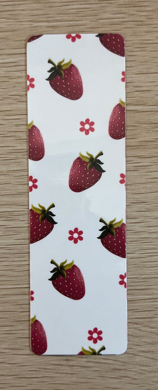 "Floral Strawberry" Bookmark