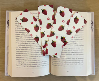 "Floral Strawberry" Bookmark