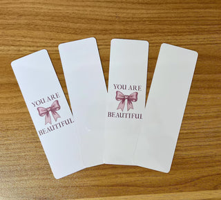 Pink Coquette "You Are Beautiful" Bookmark