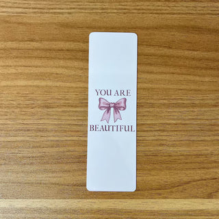 Pink Coquette "You Are Beautiful" Bookmark
