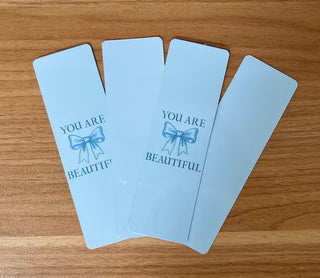Blue Coquette "You Are Beautiful" Bookmark