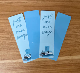 Coquette Blue Mug "Just One More Page" Bookmark