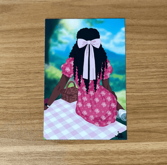 "Coquette Black Girl" Art Print