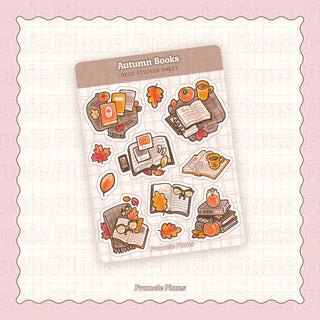Cozy Autumn Books Sticker Sheet