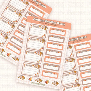Cozy Autumn Reading Journal Sticker Sheet
