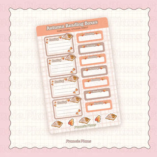 Cozy Autumn Reading Journal Sticker Sheet