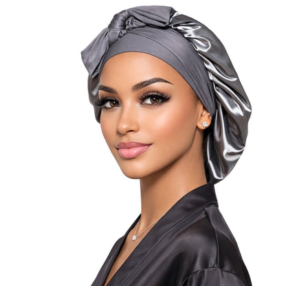 Satin Hair Bonnet for Sleeping – Adjustable Stretch Tie