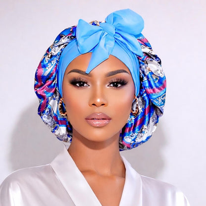 Satin Hair Bonnet for Sleeping – Adjustable Stretch Tie