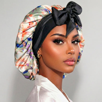 Satin Hair Bonnet for Sleeping – Adjustable Stretch Tie