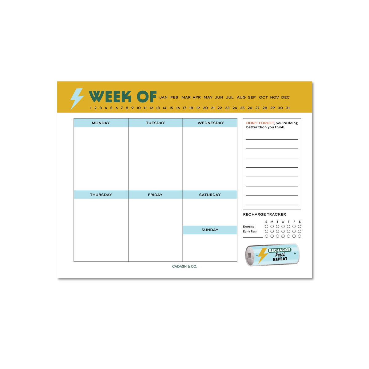 Recharge Weekly Planner