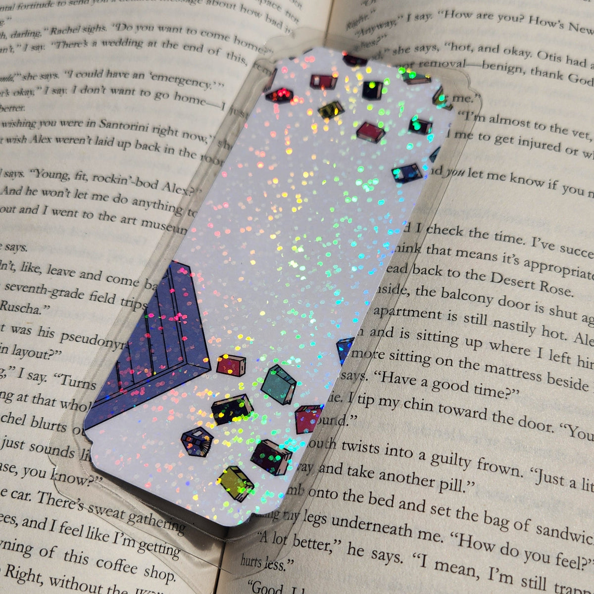 Falling Bookshelf Bookmark