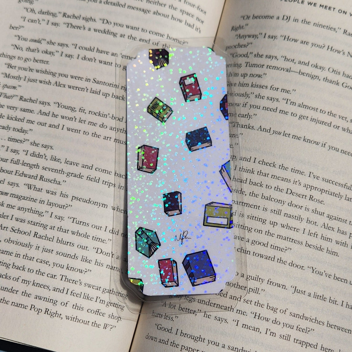 Falling Bookshelf Bookmark